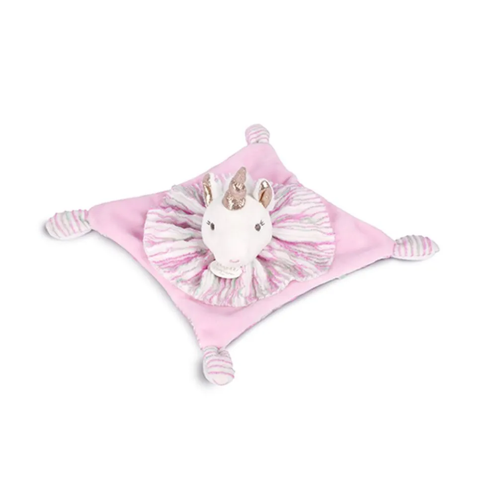 Doudou plat les chouchoux 20 cm licorne