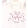Doudou plat ours cape 25 cm rose