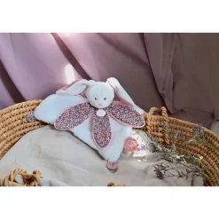 Doudou pétale boh'aime lapin rose