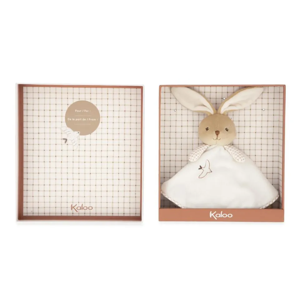 Doudou rond lapin crème