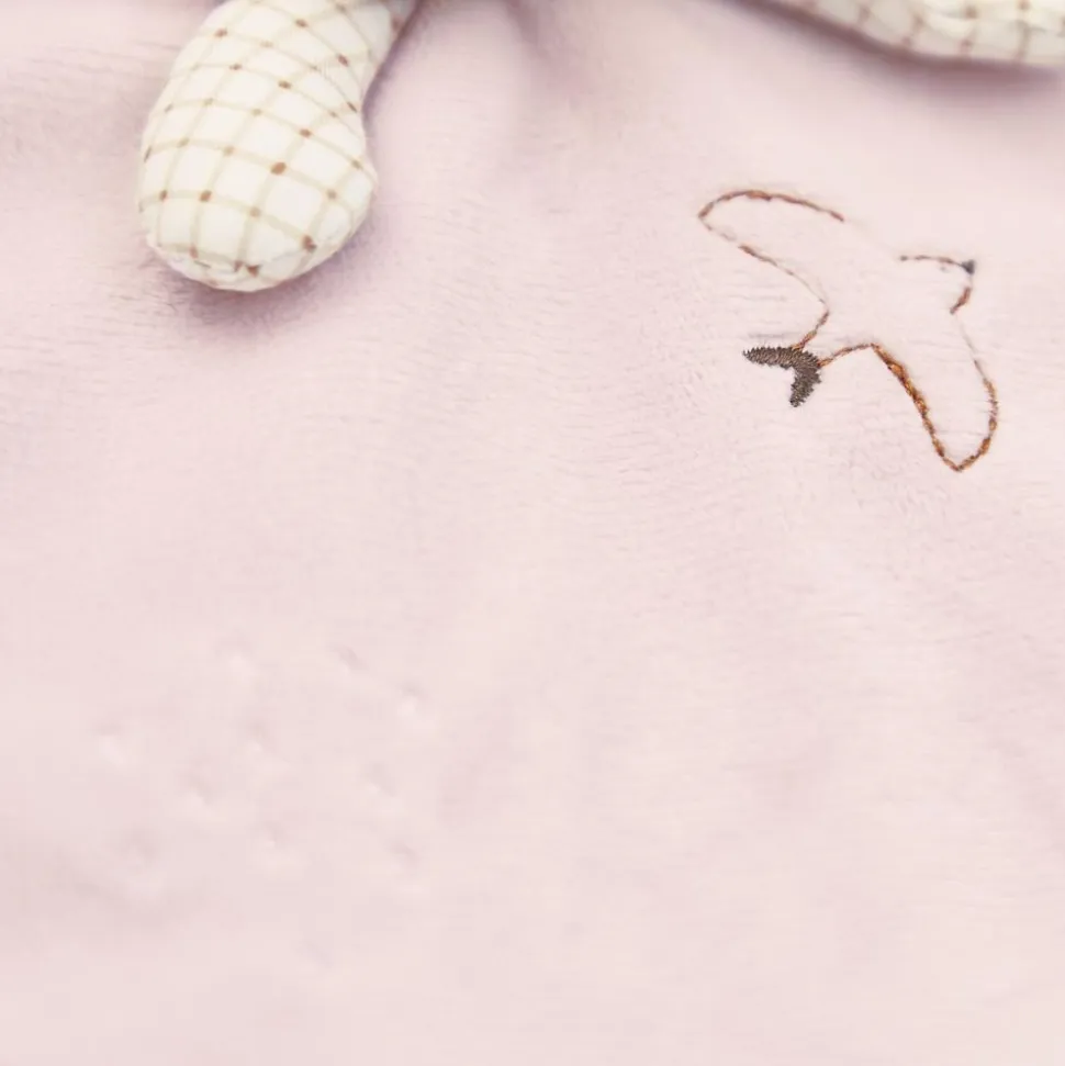 Doudou rond lapin rose