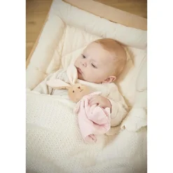 Doudou rond lapin rose