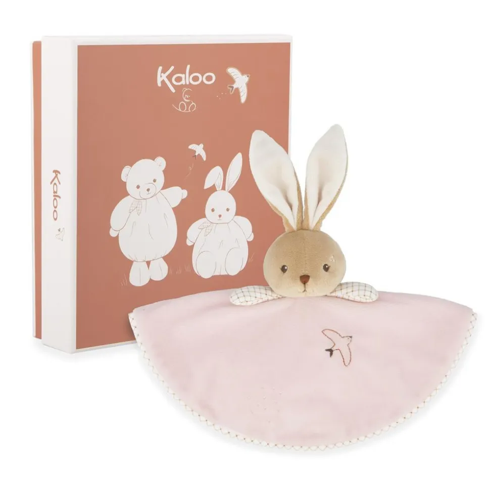 Doudou rond lapin rose