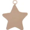 Doudou étoile bi-matière avec anneau de dentition pétale mocha