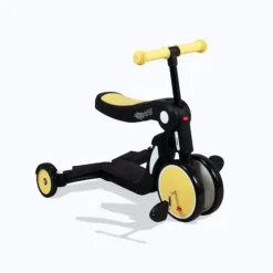 Draisienne évolutive 5 en 1 scootizz avec barre de poussée adulte jaune