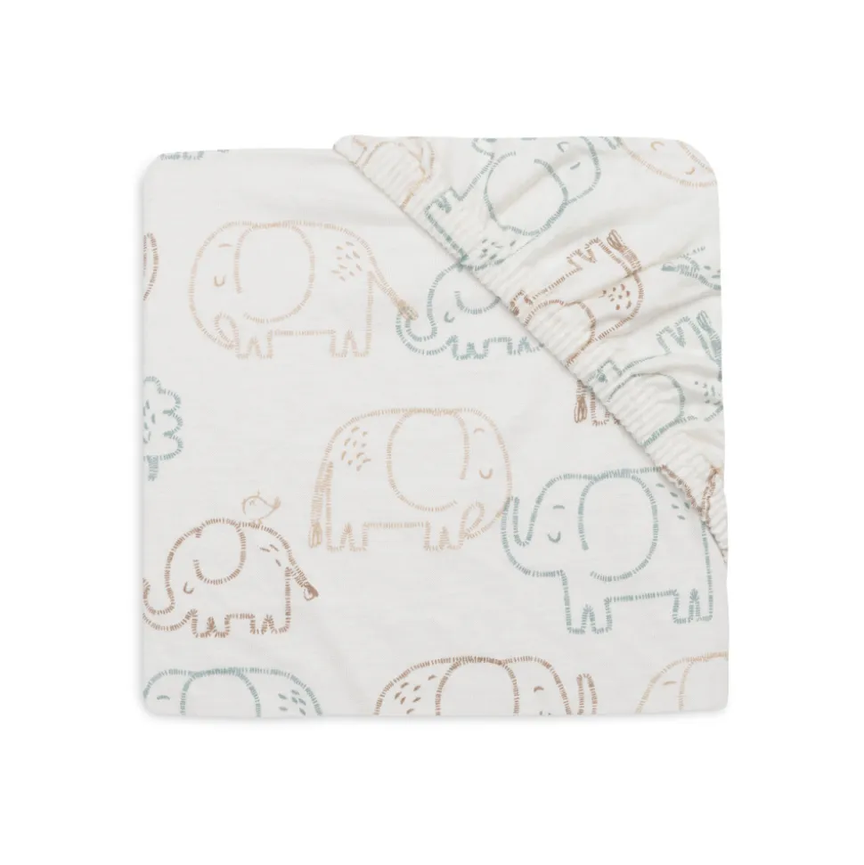 Drap housse berceau 40x80 cm jersey elephant tales
