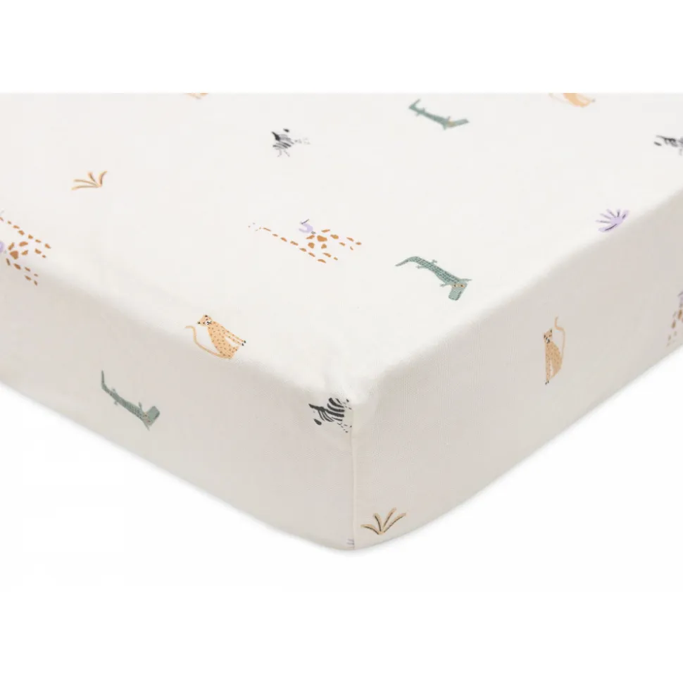 Drap housse berceau 40x80 cm jersey jungle jambo
