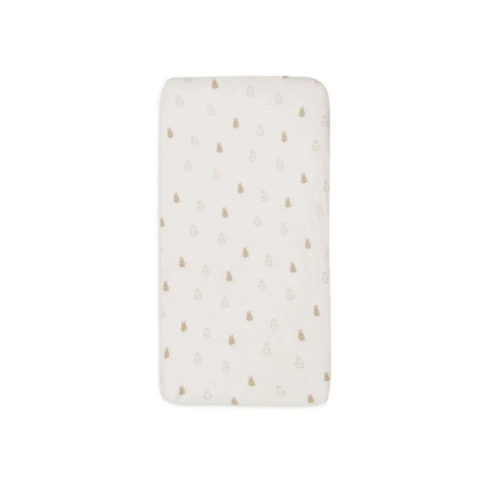 Drap housse berceau 40x80 cm jersey happy miffy nougat