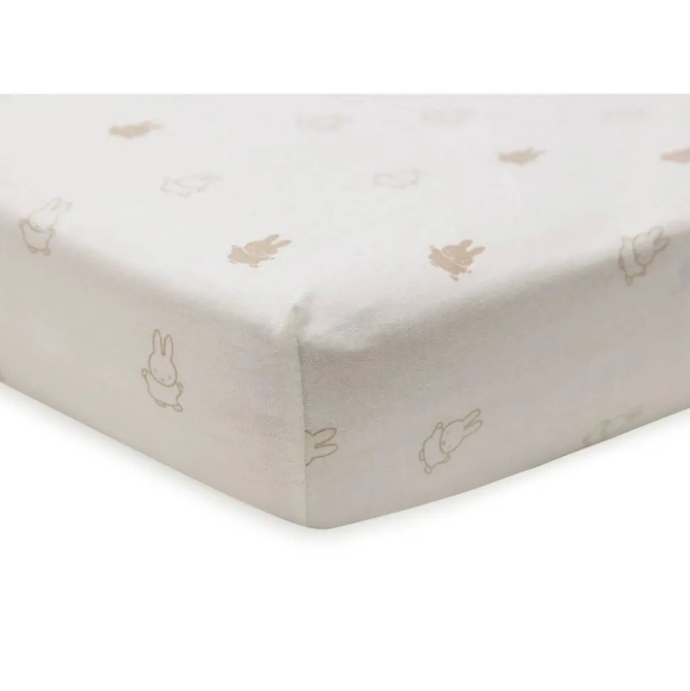 Drap housse berceau 40x80 cm jersey happy miffy nougat