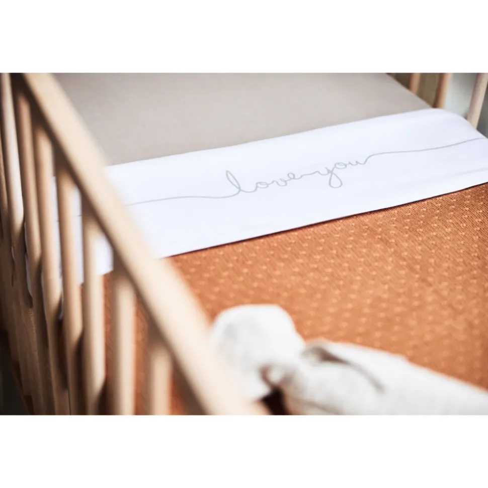 Drap housse berceau 40x80 cm jersey nougat
