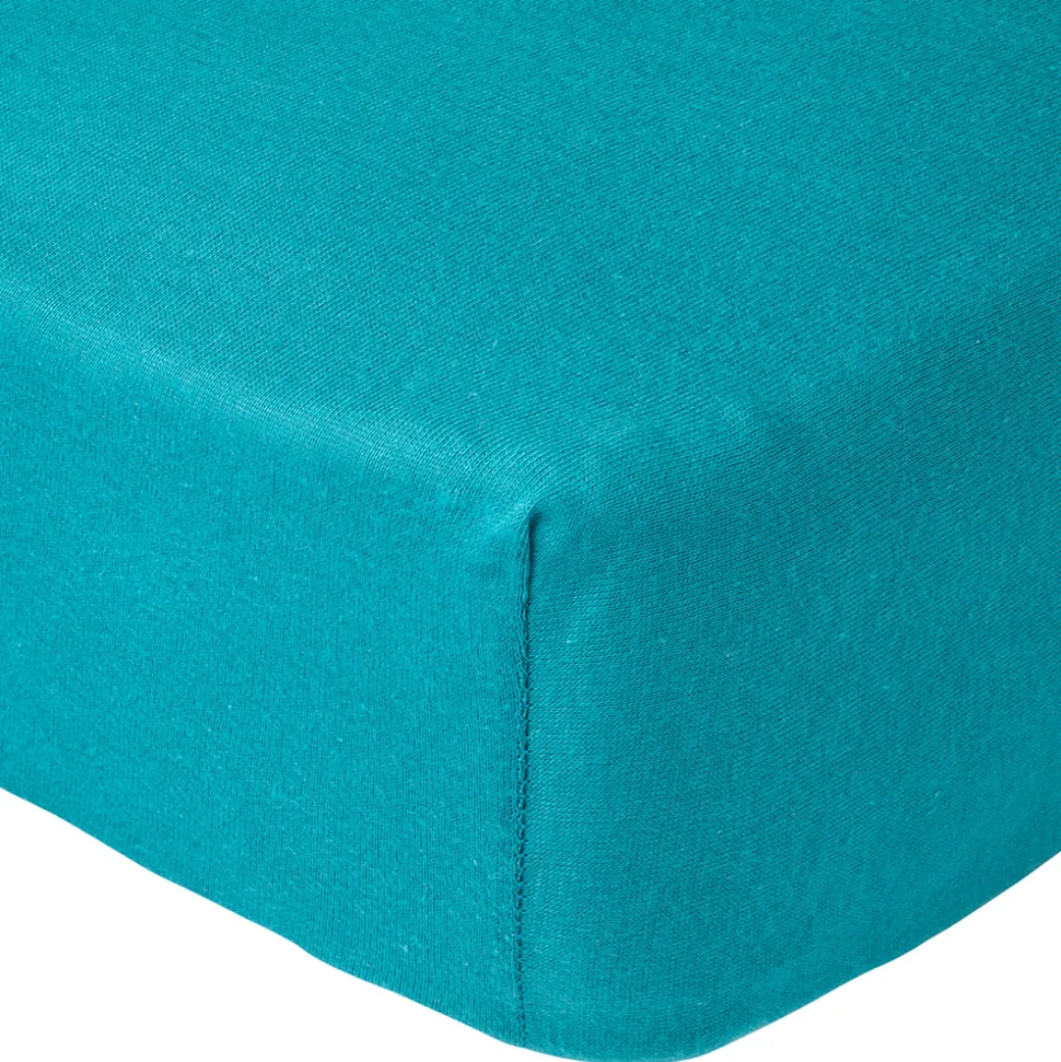 Drap housse bleu tropical 70 x 140 cm