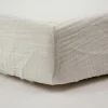 Drap housse ecru 60 x 120 cm double gaze
