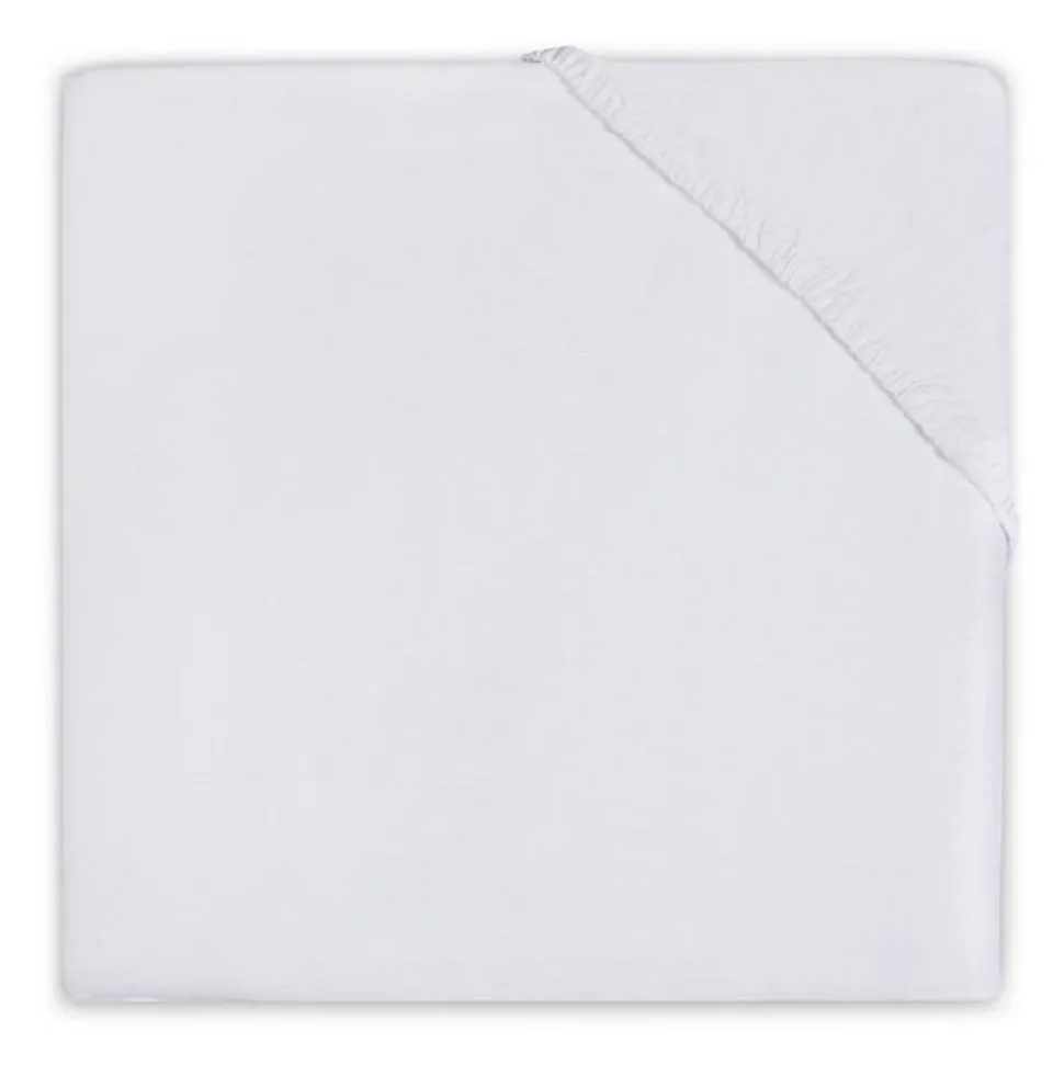 Drap housse en coton 50 x 90 cm blanc