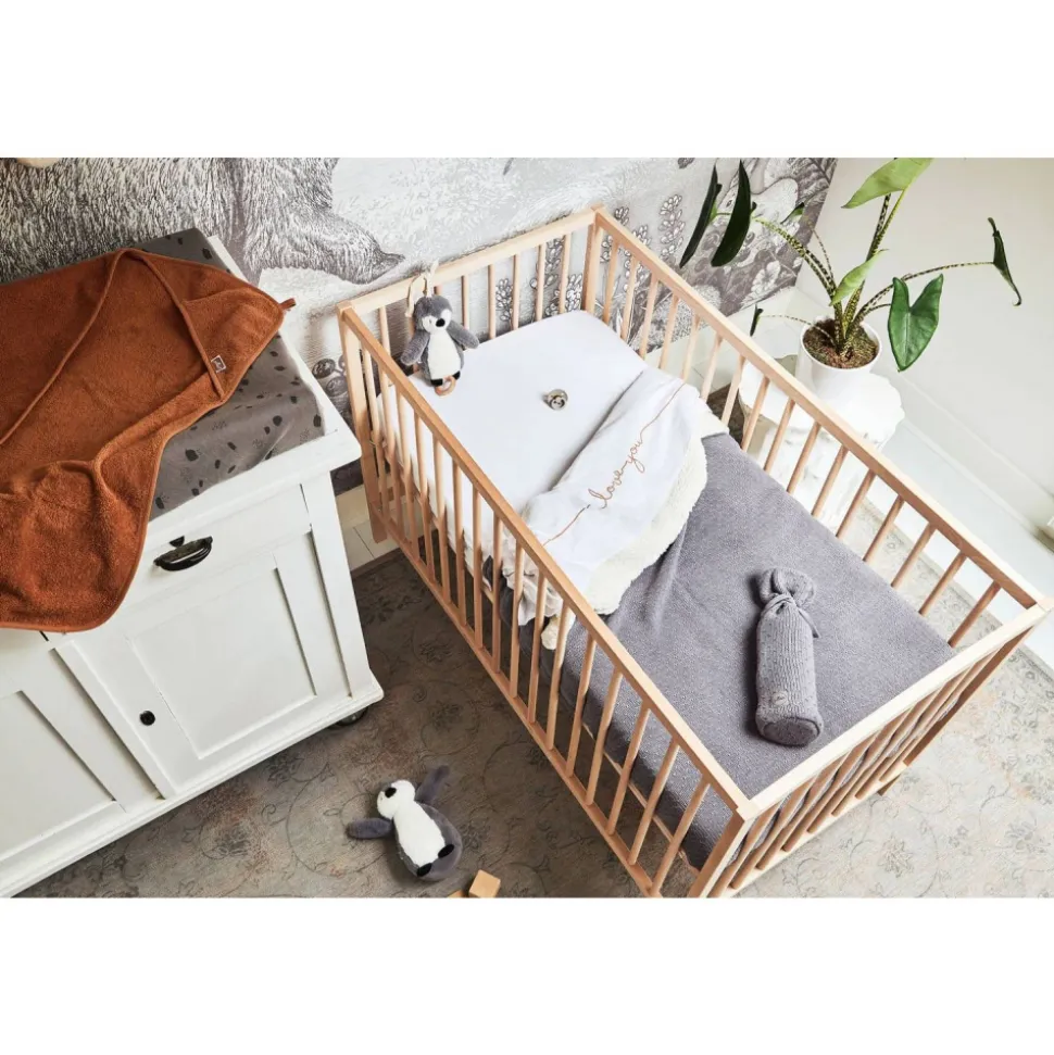 Drap housse en coton 60 x 120 cm white