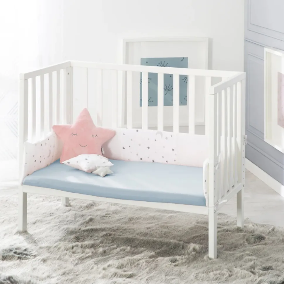 Drap-housse en jersey 40x90cm - 45x90cm lil planet bleu clair