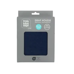 Drap housse marine 60 x 120 cm