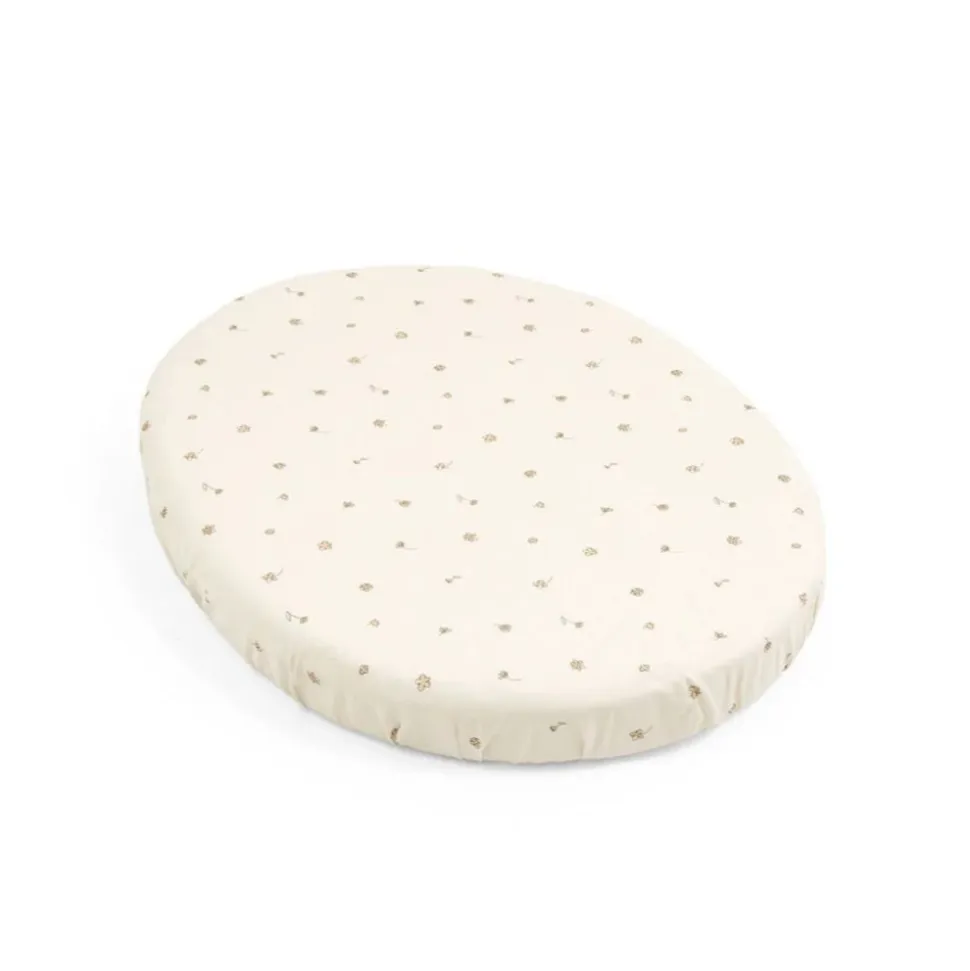 Drap housse mini sleepi flower ecru