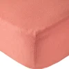 Drap housse terracotta 70 x 140 cm