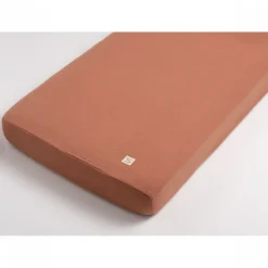 Drap housse uni terracotta