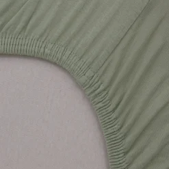 Drap housse vert mousse 70x140 cm jersey