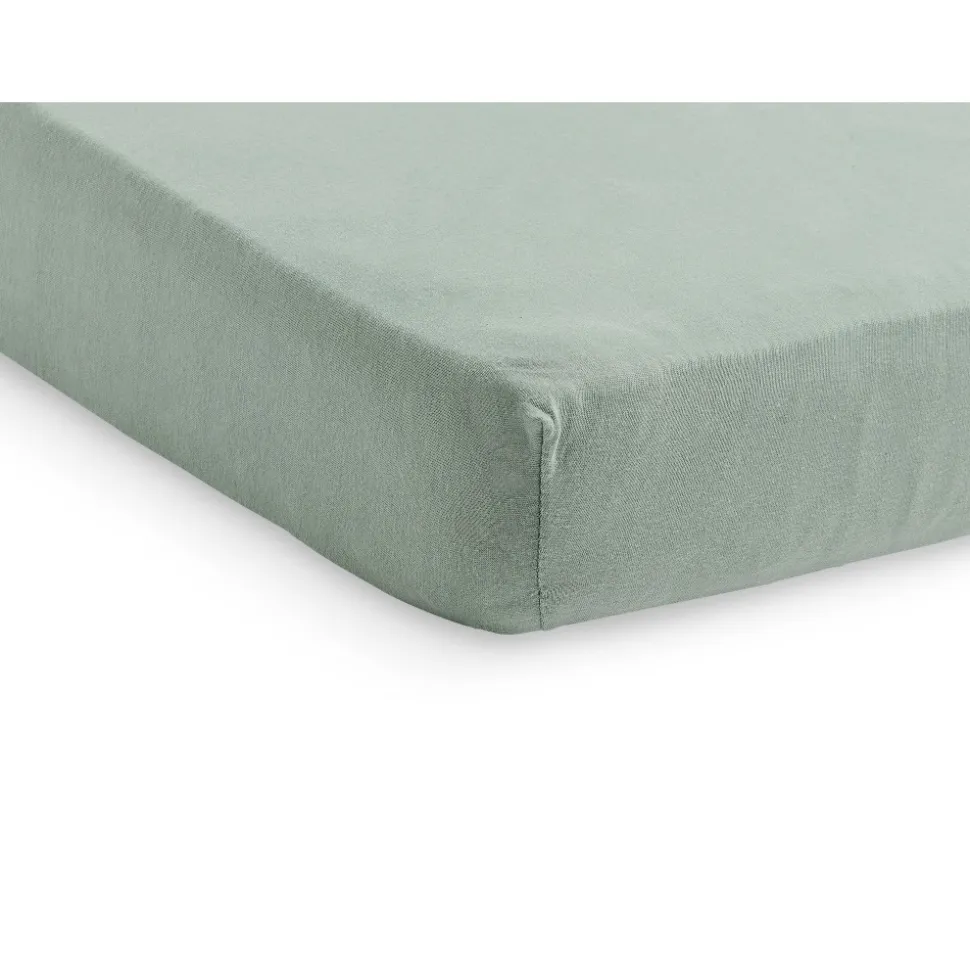 Drap housse 60x120 cm jersey ash green