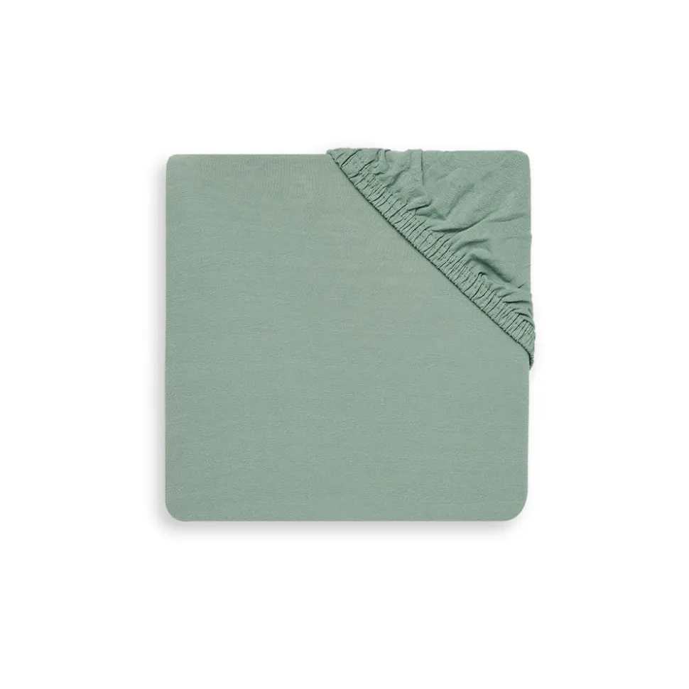 Drap housse 60x120 cm jersey ash green