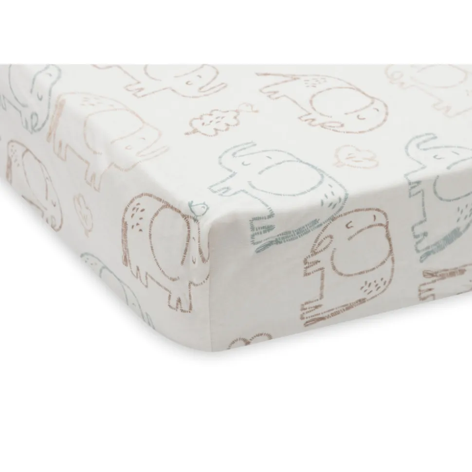 Drap housse 60x120 cm jersey elephant tales