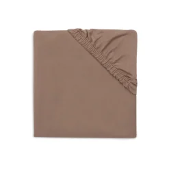 Drap housse 75 x 95 cm jersey pour tapis de parc milky coffee