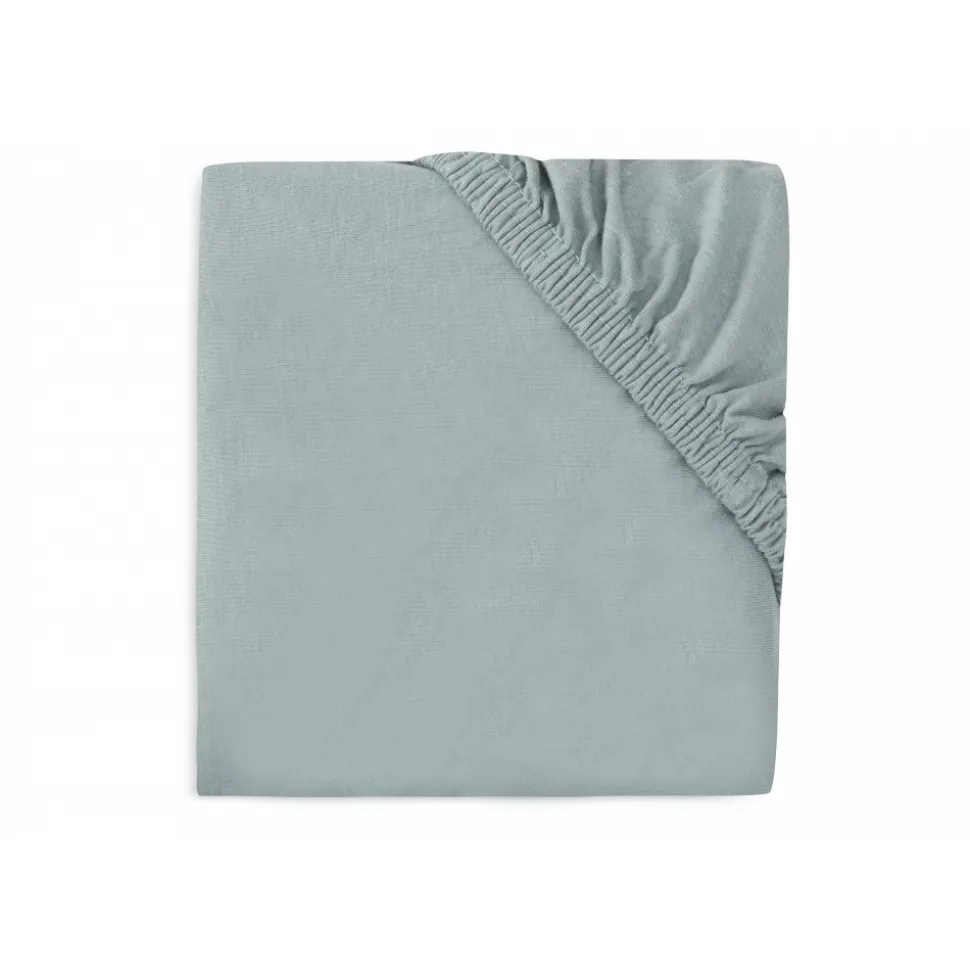 Drap housse 75 x 95 cm jersey pour tapis de parc sea green