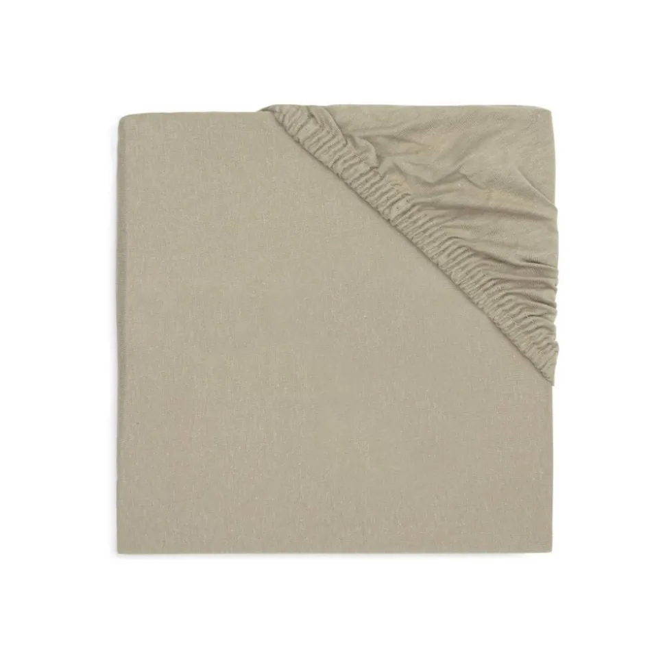 Drap housse 75 x 95 cm jersey pour tapis de parc olive