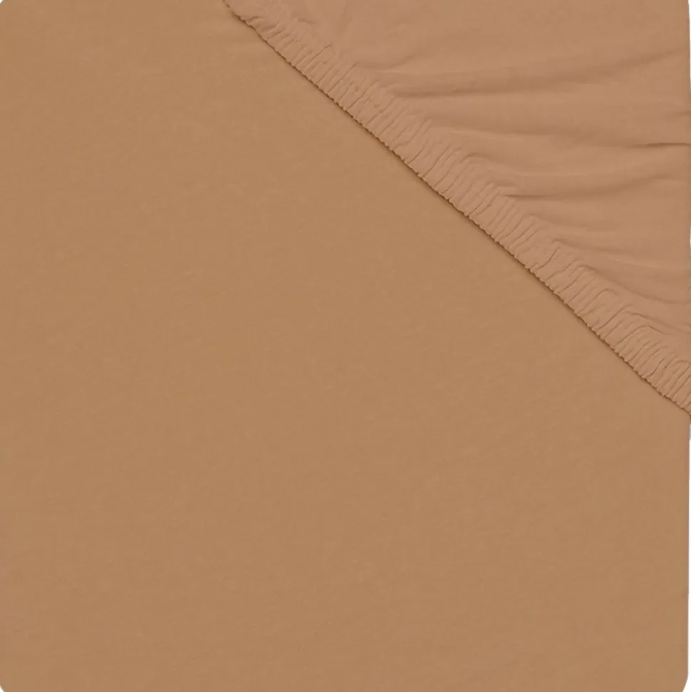 Drap housse 75 x 95 cm jersey pour tapis de parc biscuit