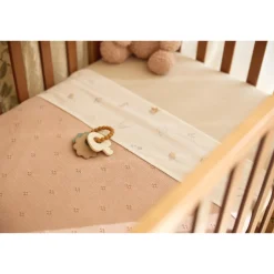 Drap housse 70x140 cm jersey twinkling wild rose