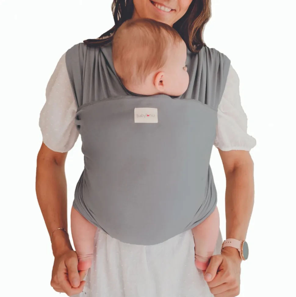 Echarpe de portage tricot-slen bio silver