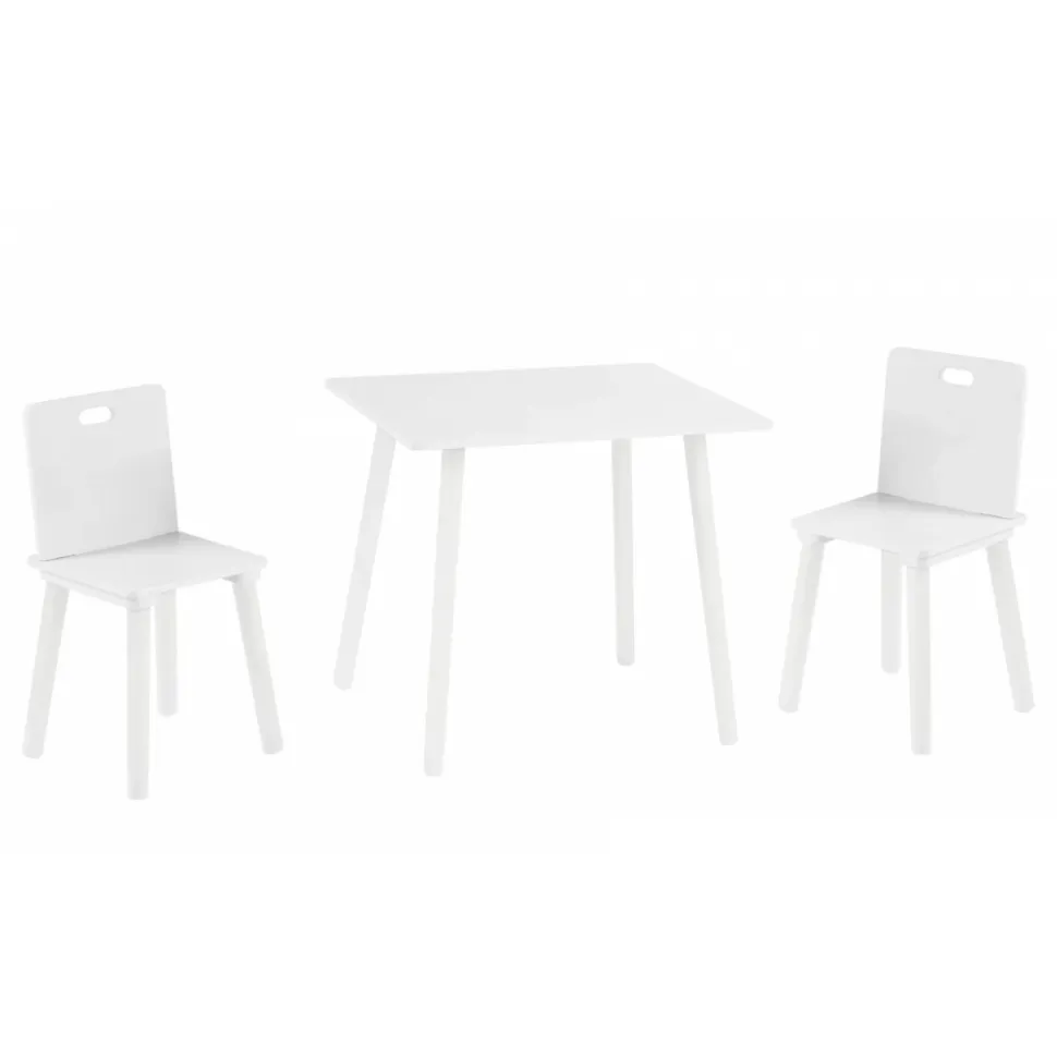 Ensemble table et chaises enfant blanc