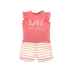 Ensemble t-shirt et short rose 6 mois