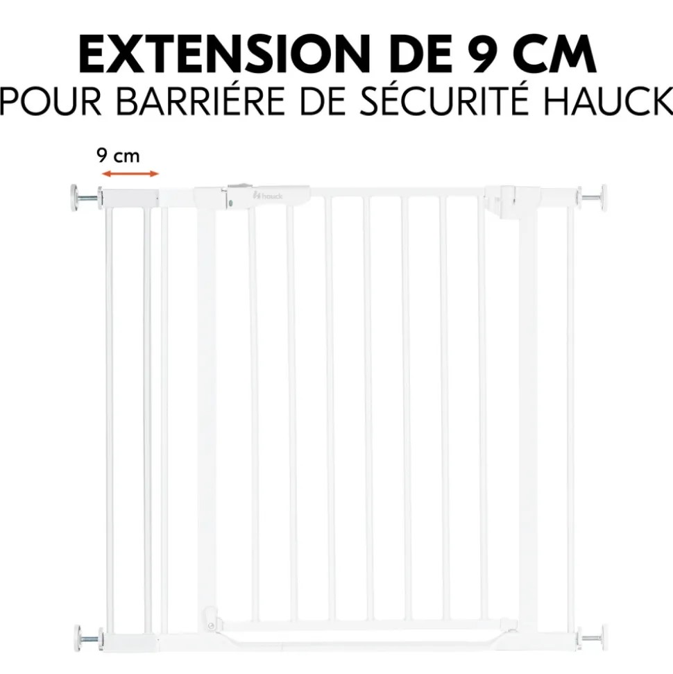 Extension pour barrière de sécurité 9 cm white