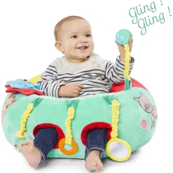 Fauteuil baby seat & play sophie la girafe vert et rouge