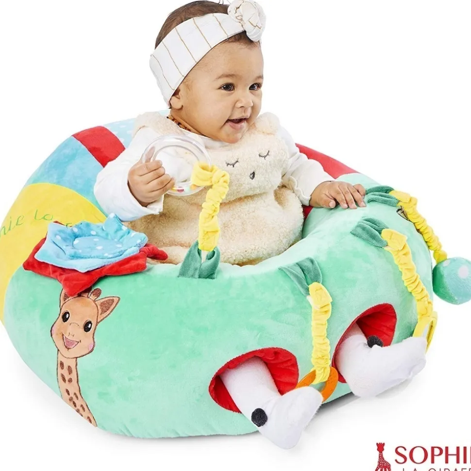 Fauteuil baby seat & play sophie la girafe vert et rouge