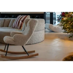 Fauteuil à bascule enfant luxe teddy bouclettes