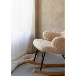 Fauteuil à bascule enfant luxe teddy bouclettes