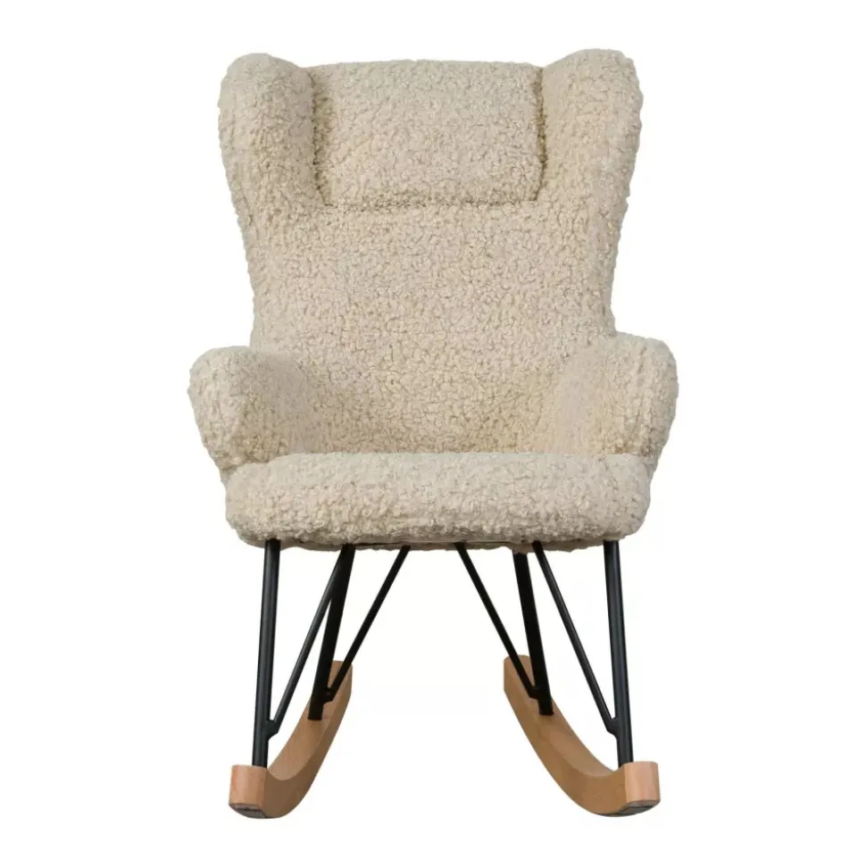 Fauteuil à bascule enfant luxe teddy bouclettes
