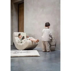 Fauteuil à bascule enfant teddy bouclettes