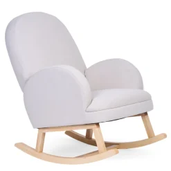 Fauteuil à bascule en lin beige