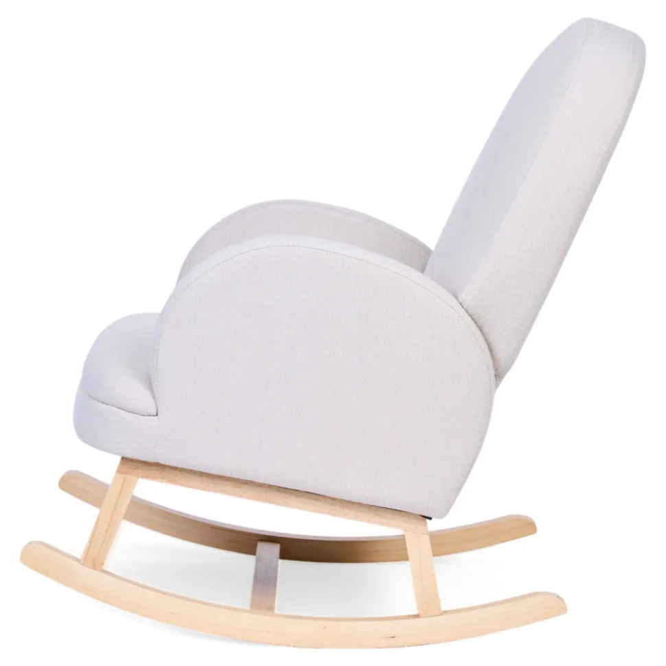 Fauteuil à bascule en lin beige