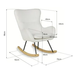 Fauteuil d'allaitement basic bouclette beige