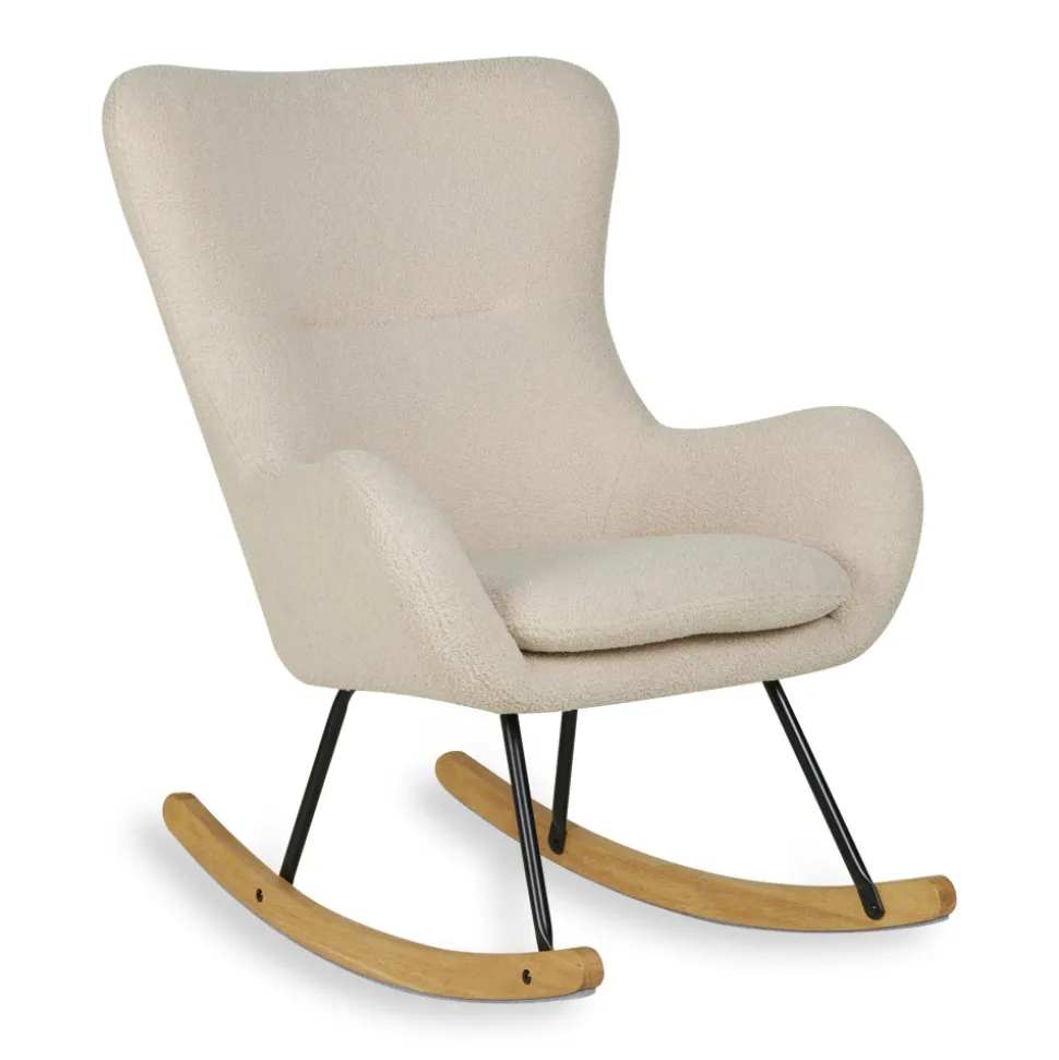 Fauteuil d'allaitement basic bouclette beige