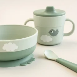 Foodie coffret premier repas happy clouds vert