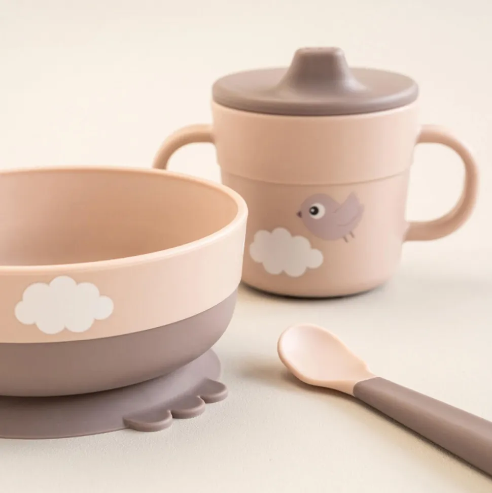Foodie coffret premier repas happy clouds rose