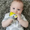 Gant de dentition en silicone souple pour bébé glüv lime