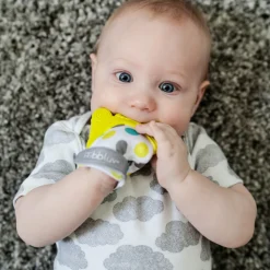 Gant de dentition en silicone souple pour bébé glüv lime